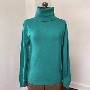 Pendleton Virgin Wool Turtleneck Sweater Turquoise Teal Women's M Made in USA